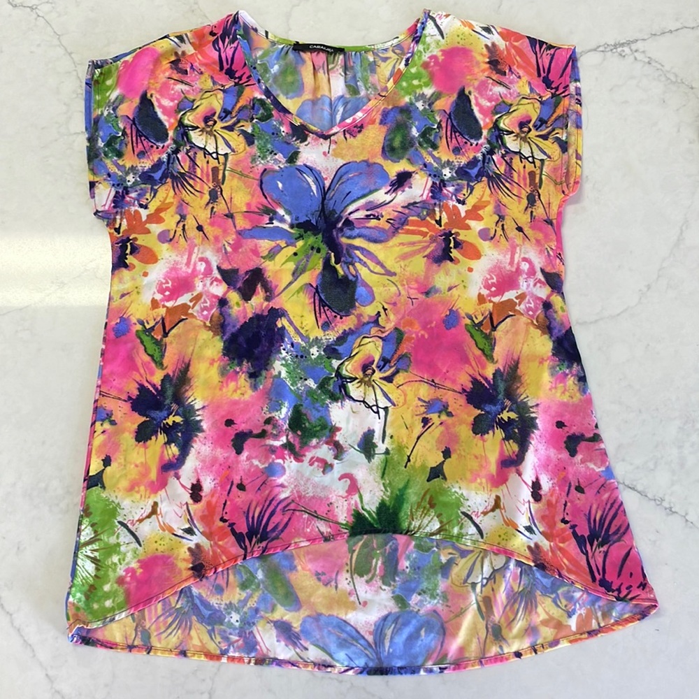 Caramela Colorful Women’s Blouse Size Large